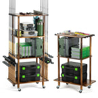 Fishing 10 Rods Rack 3 Tier Fishing Storage