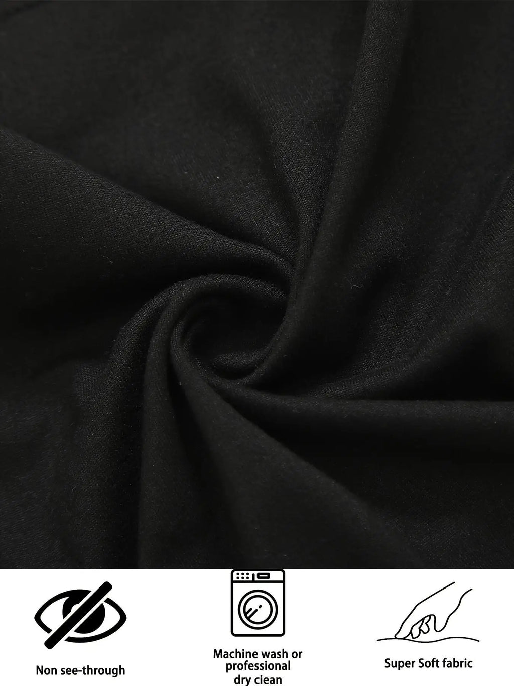 Cozy & Flexible! Women's Black Plus Size