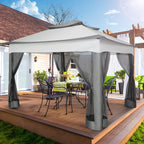 10x10ft Pop Up Canopy Gazebo Tent  Waterproof