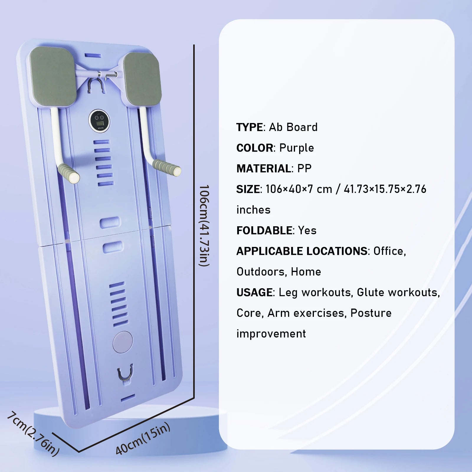 Adjustable Pilates Board, Home Workout | Ab & Push-up