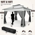 10x10ft Pop Up Canopy Gazebo Tent  Waterproof