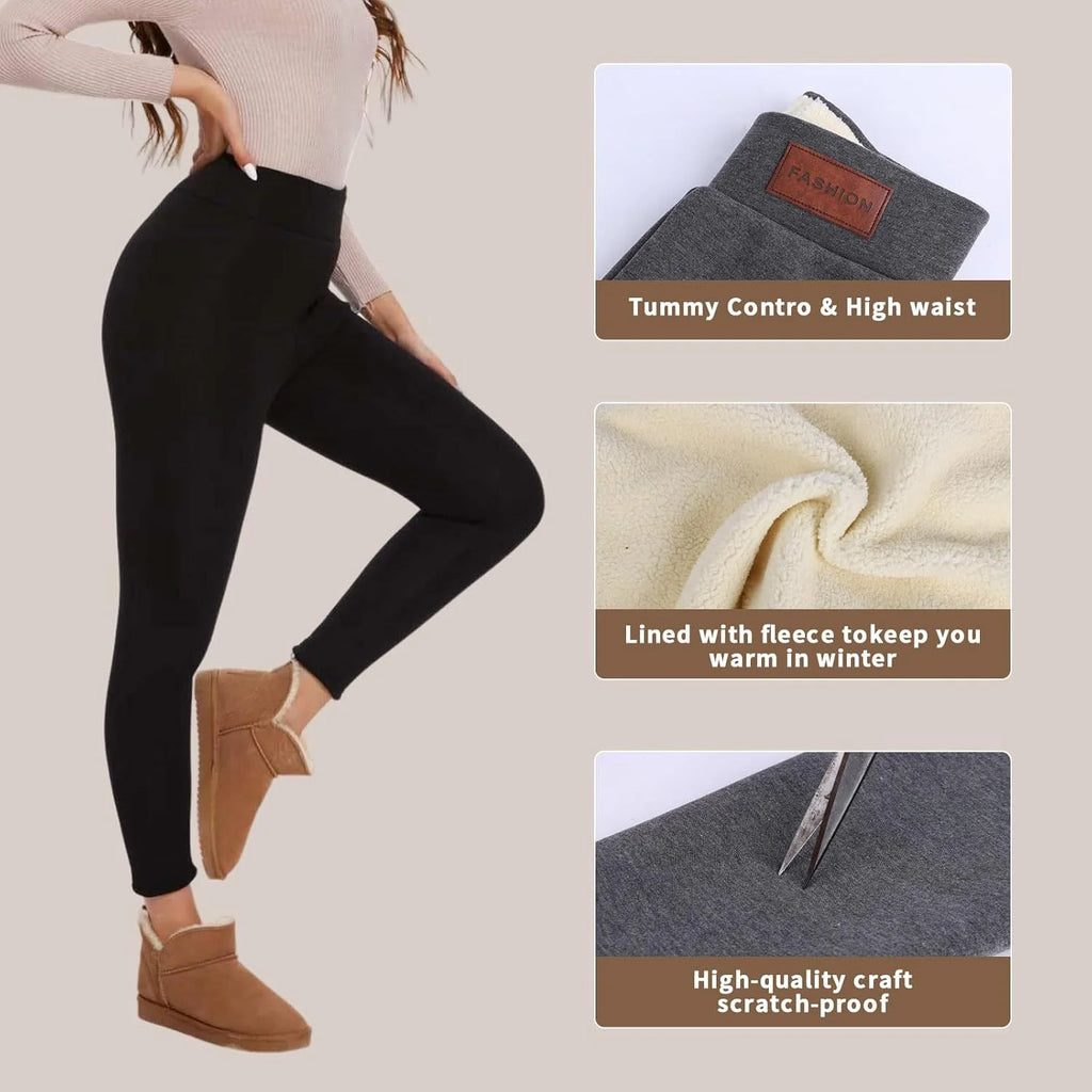 Women's 4-Pack High-Waisted Fleece-Lined