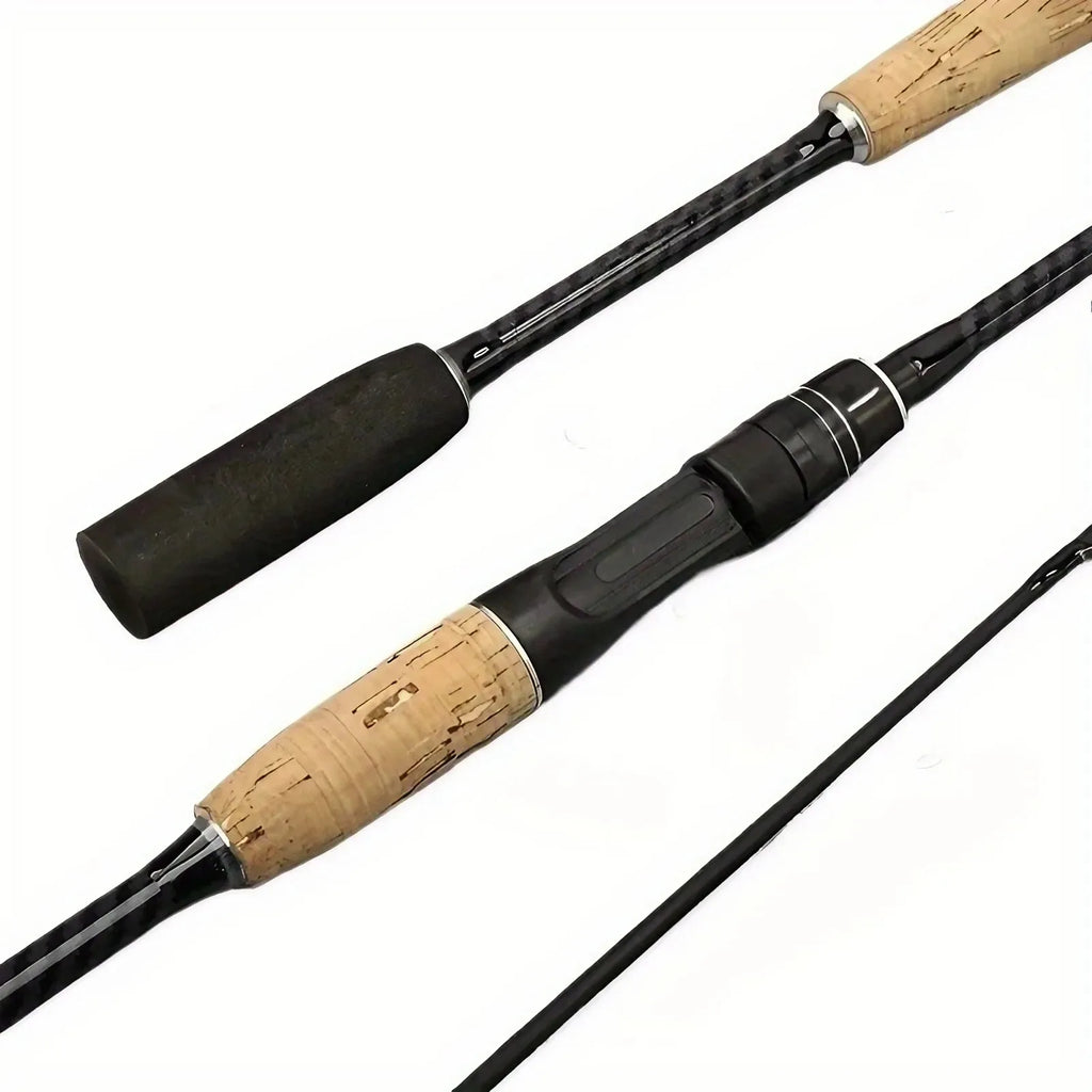 [2-Section Carbon Fiber Rod] Ultra-Lightweight 2-Section Carbon Fiber Fly Fishing Rod | 70.86 Inch, Wooden Handle