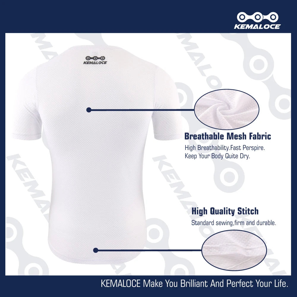 KEMALOCE Cycling Base Layer Short Sleeve