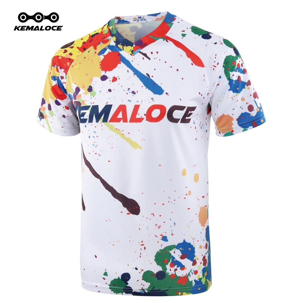 KEMALOCE Green Mtb Jersey Half Sleeves