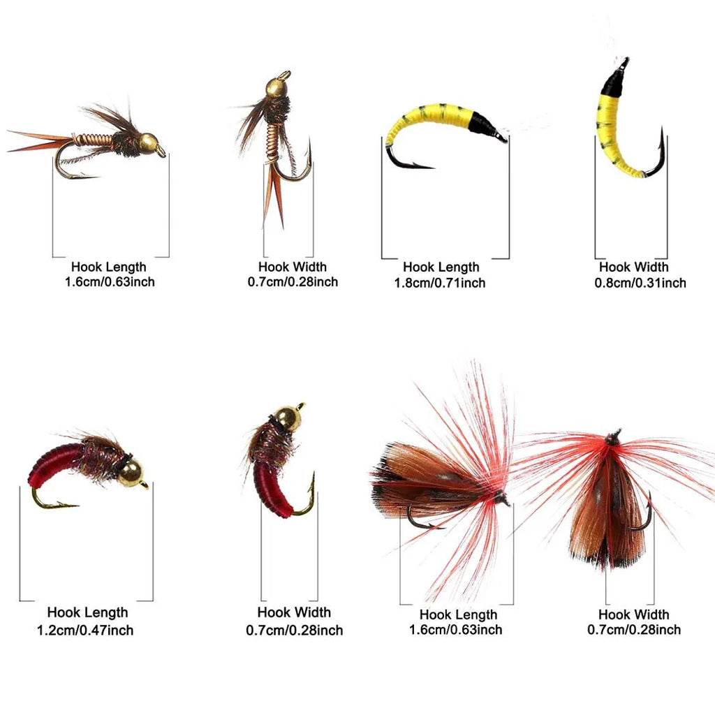 40-148Pieces/Box Trout Fly Fishing