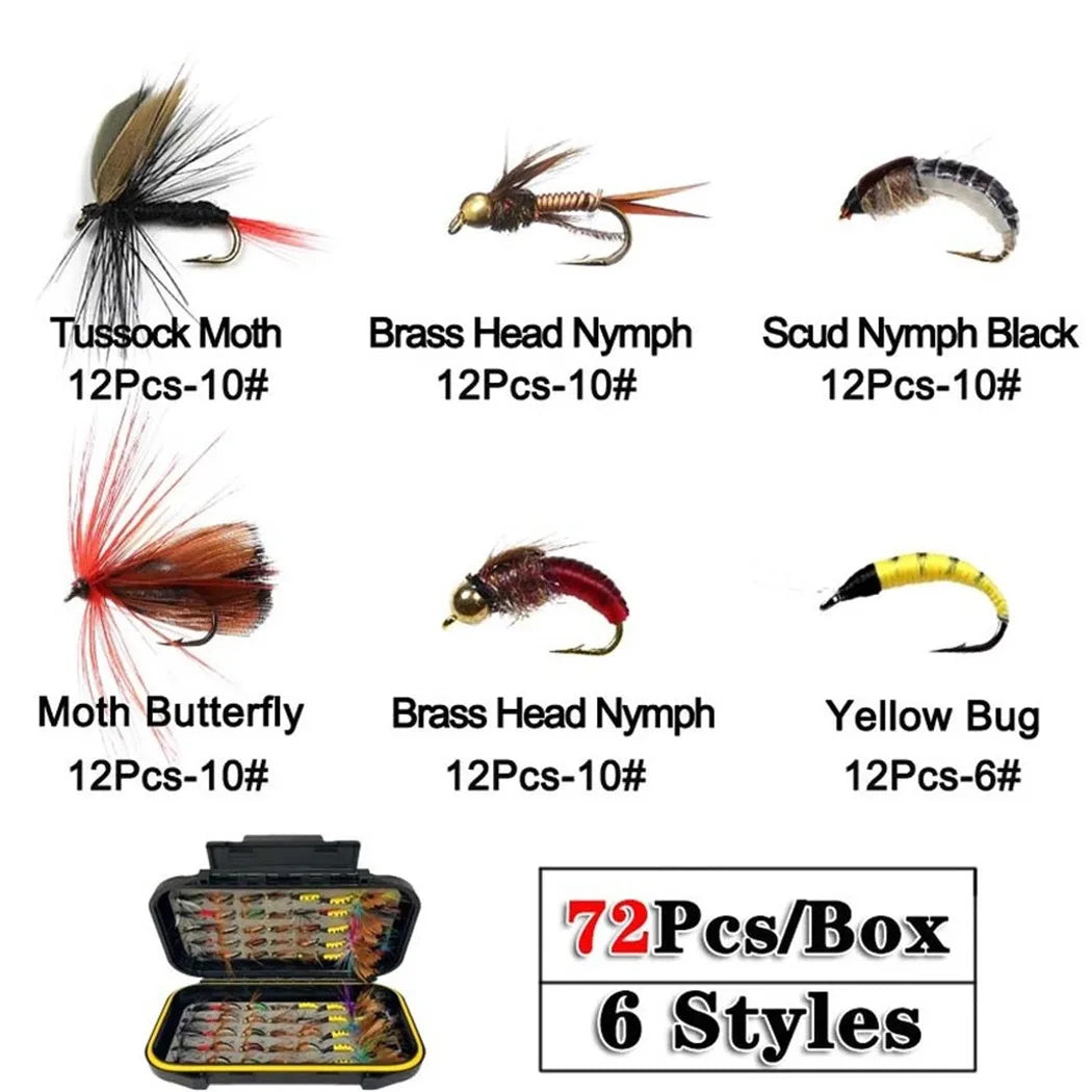 40-148Pieces/Box Trout Fly Fishing