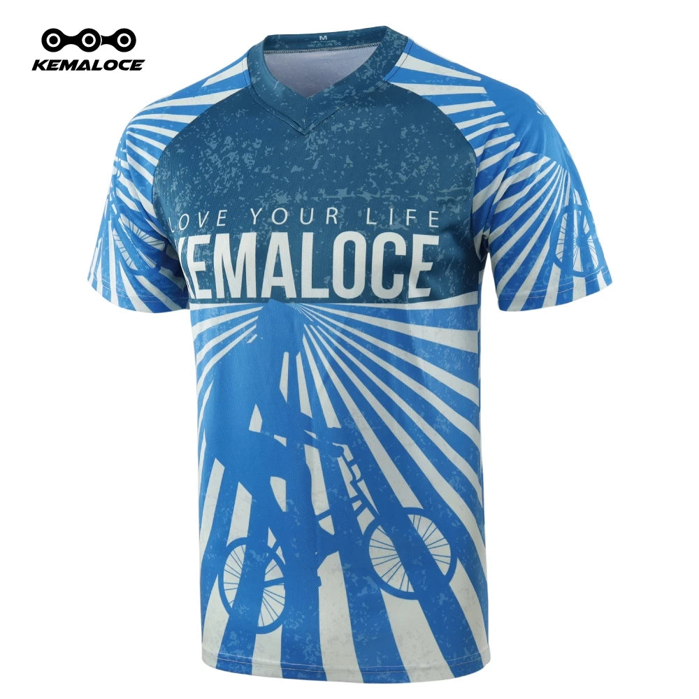 KEMALOCE Green Mtb Jersey Half Sleeves