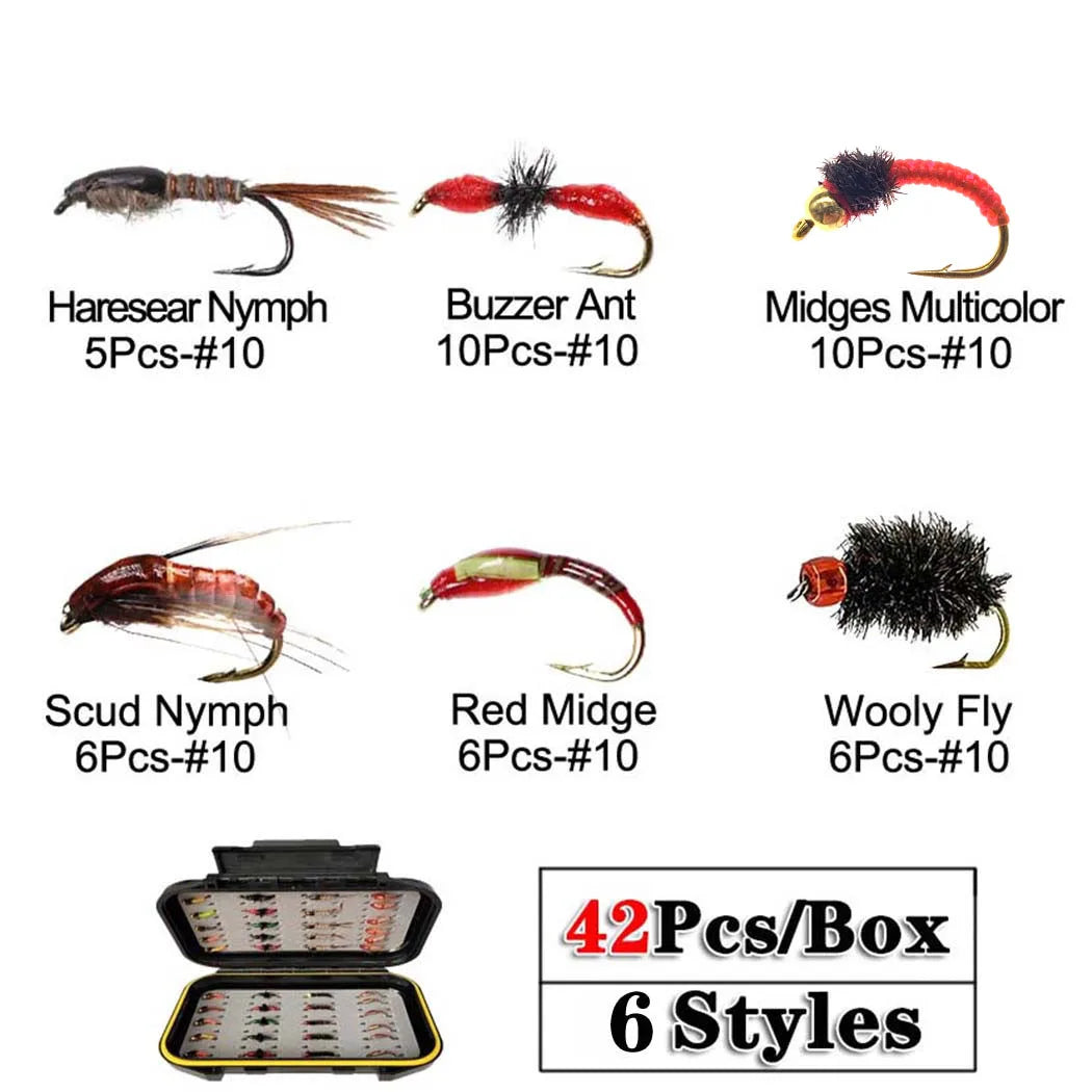 40-148Pieces/Box Trout Fly Fishing