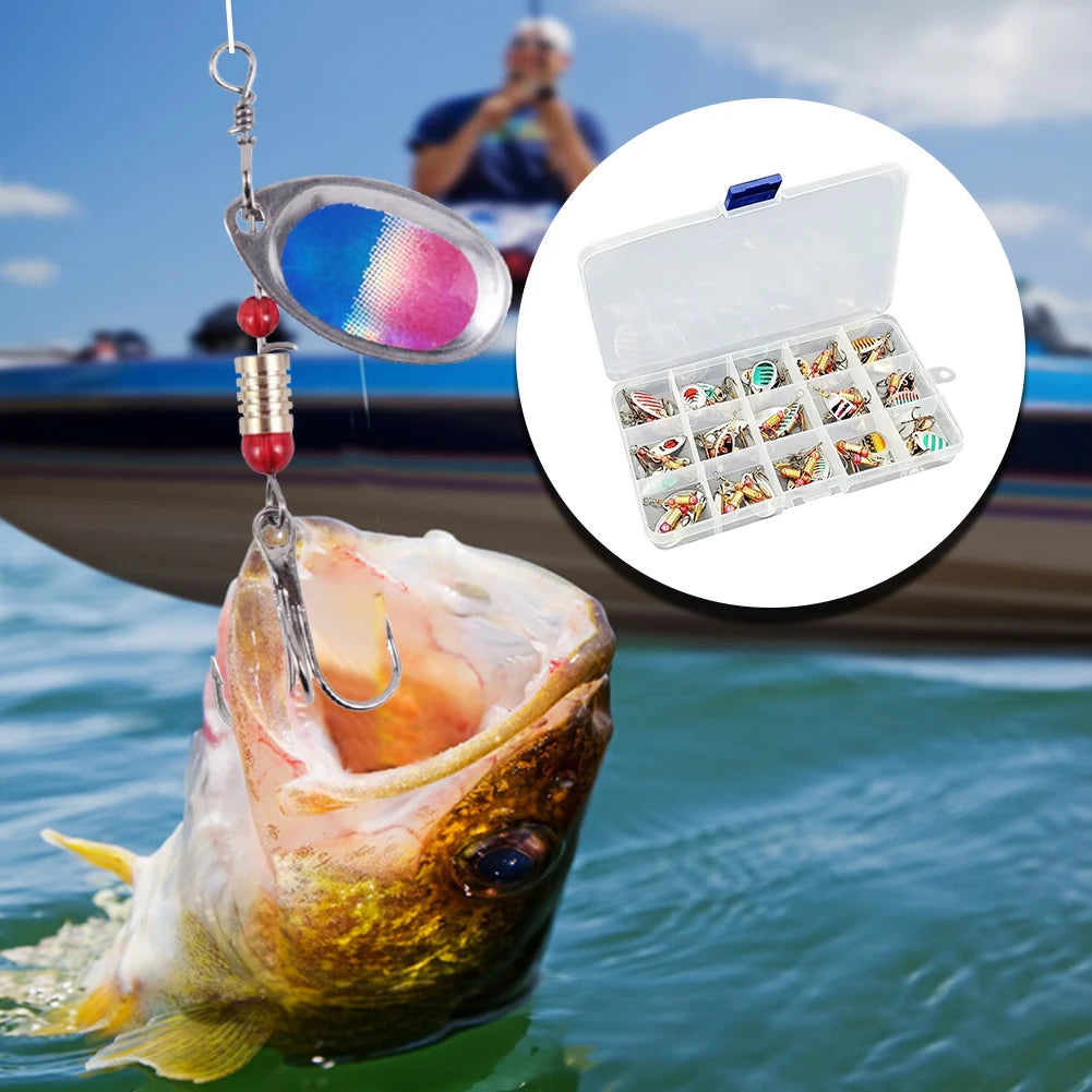 30pcs Metal Spoon Spinner Fishing Lure
