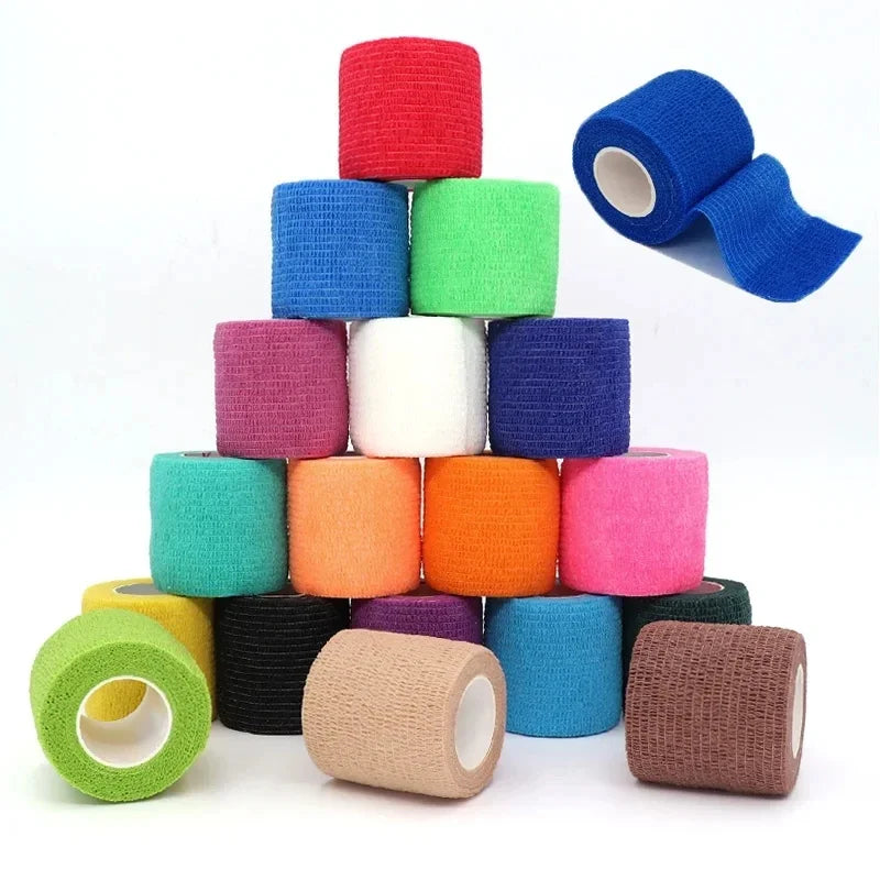 10 pcs Colorful Sports Self Adhesive Elastic Bandage Wrap Tape
