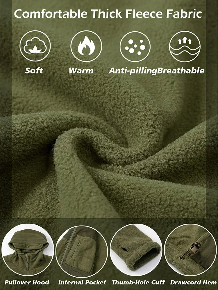 Men's Hunting Fleece Jacket Hiking Hunting