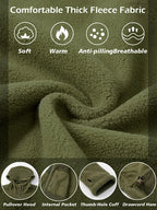 Men's Hunting Fleece Jacket Hiking Hunting