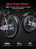 Men 2000W Dual Motor Bicycle 48V 25AH Battery