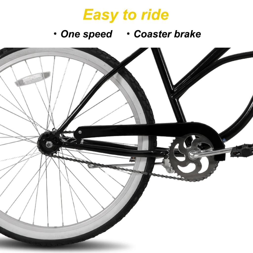HILAND 26 Inch Womens Beach Cruiser Bike