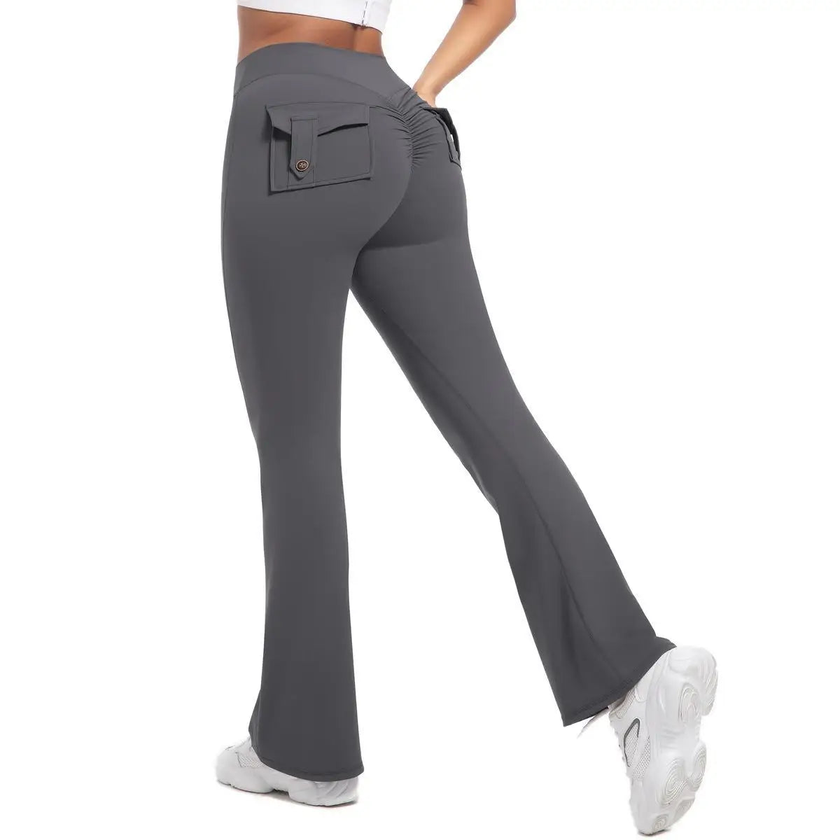 Women's Yoga Flare Trousers, High-Waisted