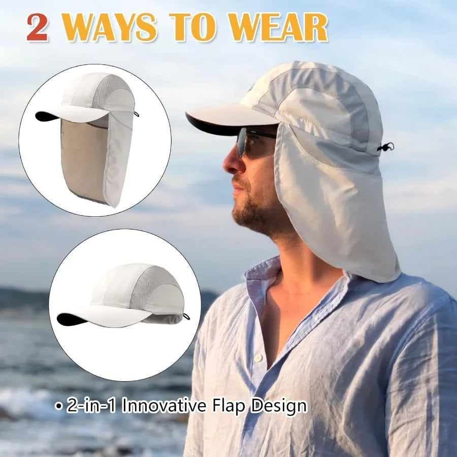 Breathable Mesh UPF 50+ Sun Protection Fishing Hat