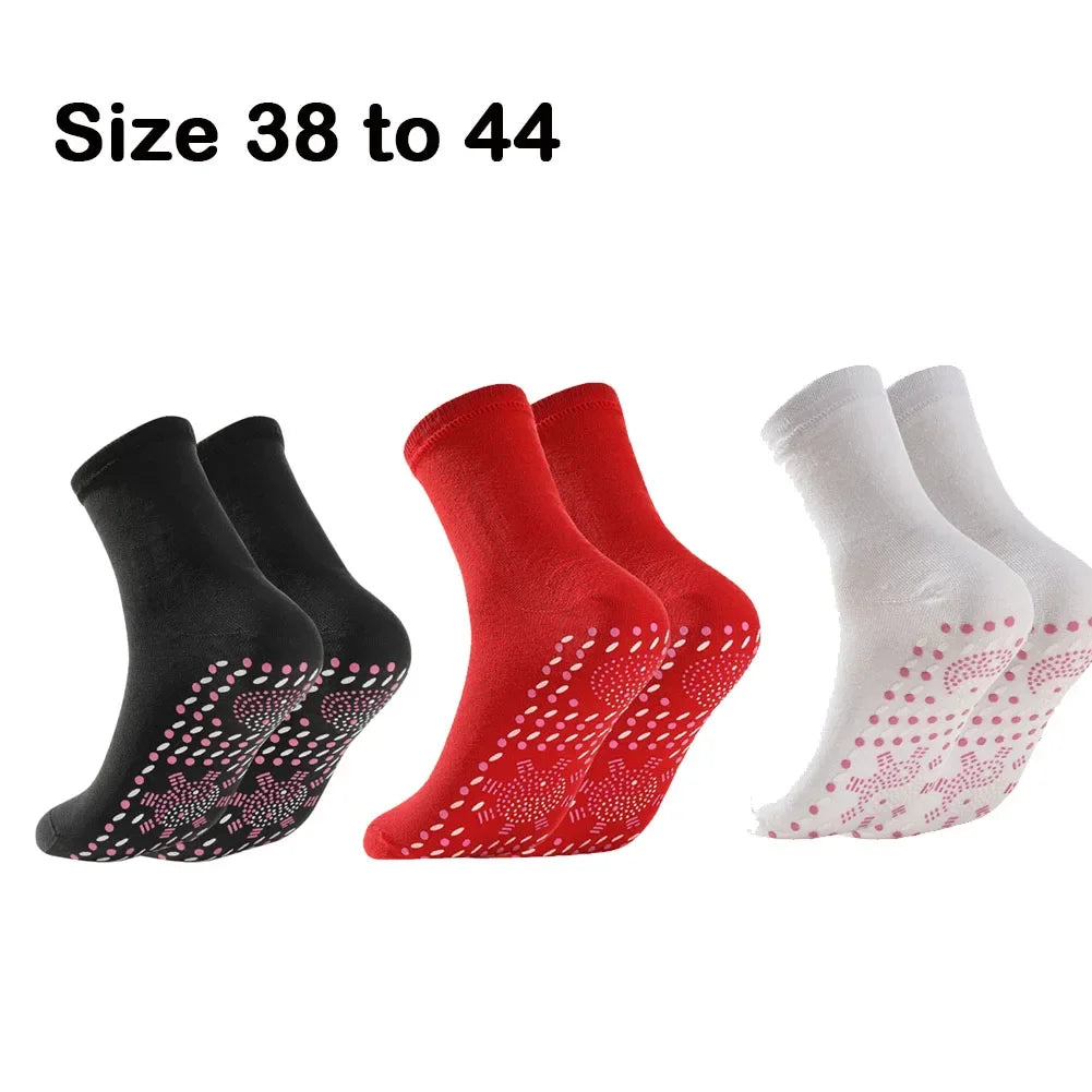 1pair Unisex Winter Warm Self-Heating Health Socks