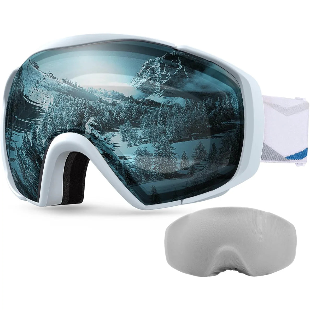 OutdoorMaster Ski Goggles with Cover Snowboard Snow Goggles OTG Anti-Fog