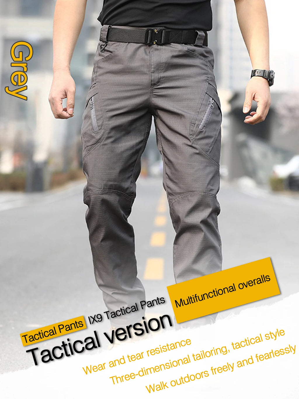 New Nen's Tactical Pants , Multi-pocket Design,