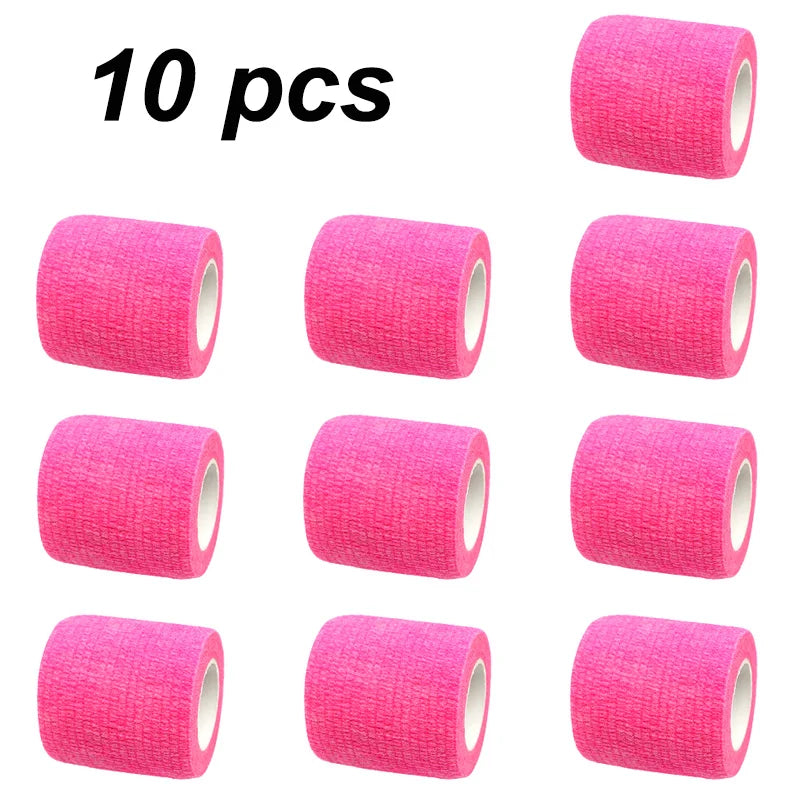 10 pcs Colorful Sports Self Adhesive Elastic Bandage Wrap Tape