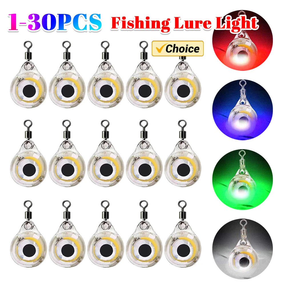 10Pcs Underwater Night Light Lure Mini Eye