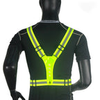 LED Reflective Running Vest Adjustable Elastic