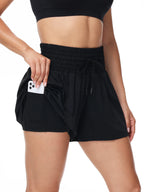 Women's 2-in-1 High Waist Running Shorts