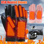 Gloves USB plug-in Electric Heated Gloves Winter
