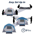 Camping Tent 4 Person to 6 Person Sunshade