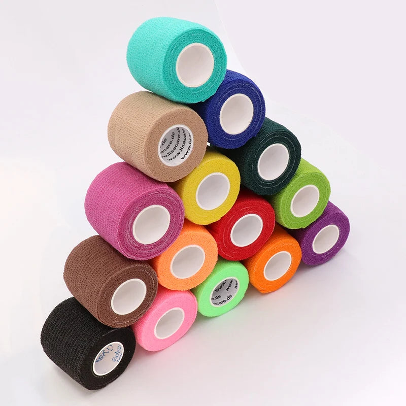 10 pcs Colorful Sports Self Adhesive Elastic Bandage Wrap Tape