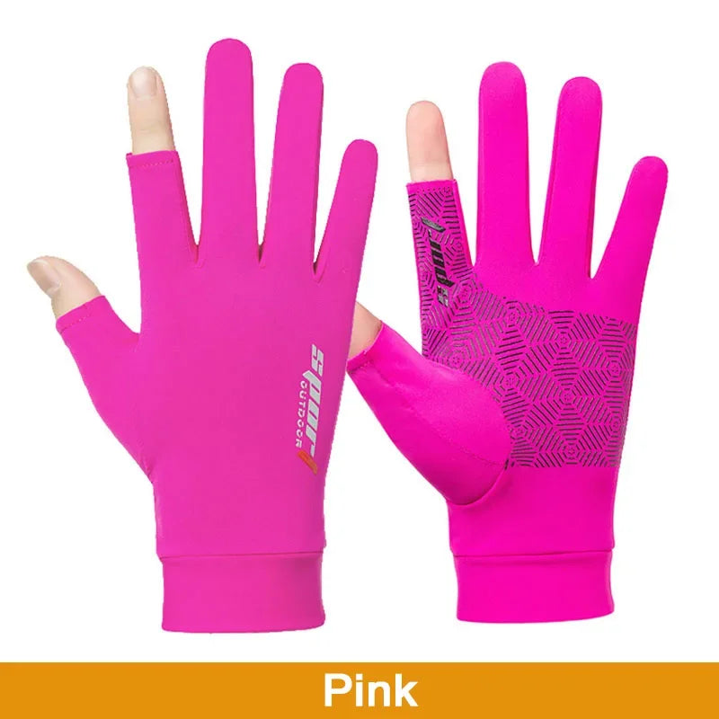Anti-UV Men Women Fishing Gloves Sunscreen