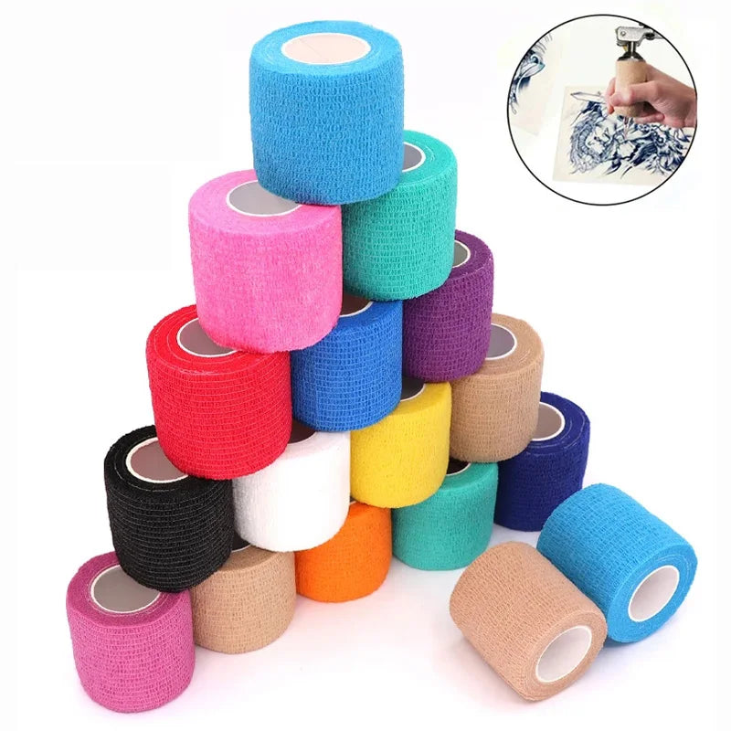10 pcs Colorful Sports Self Adhesive Elastic Bandage Wrap Tape