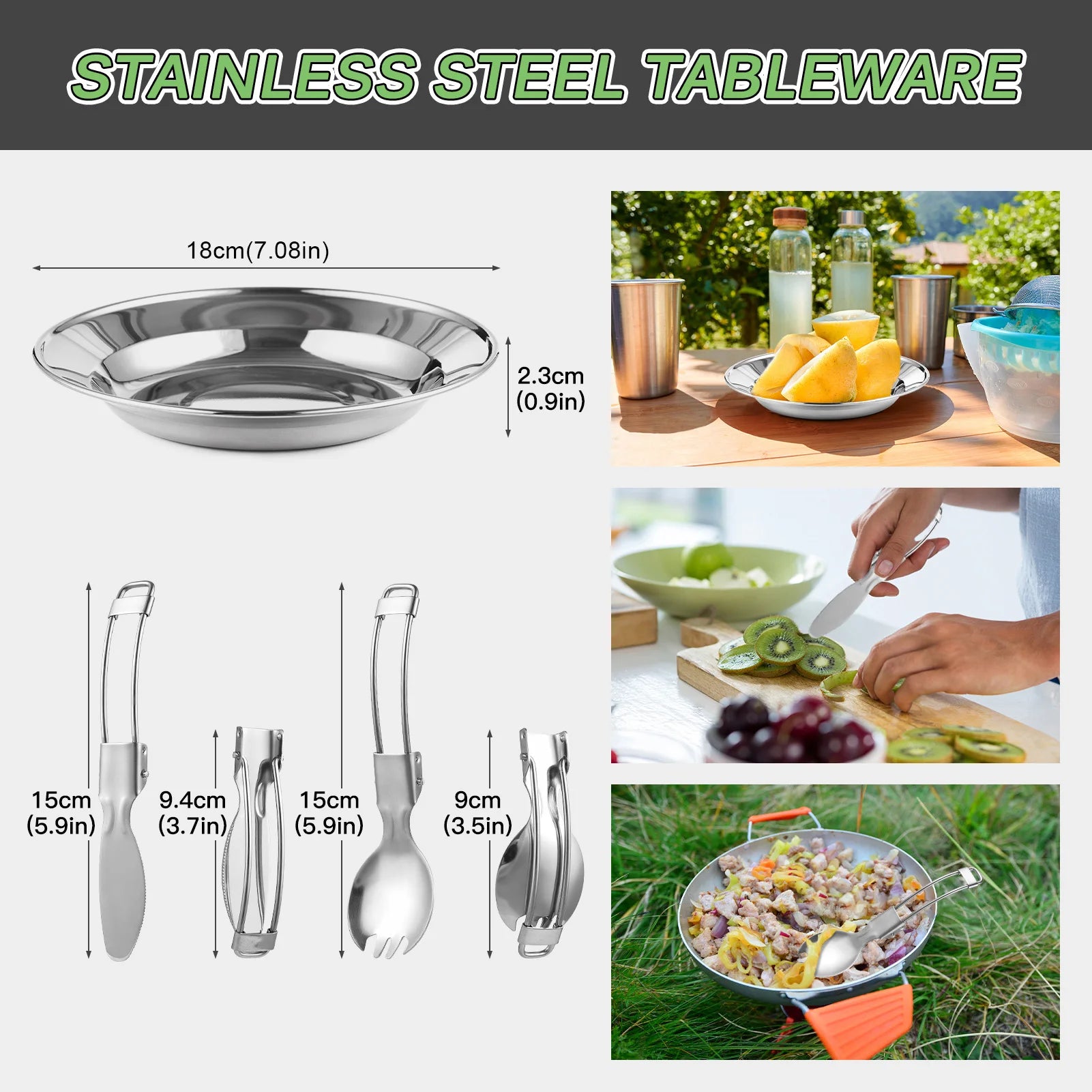 Backpacking Outdoors Camping Pot Set Portable Aluminum