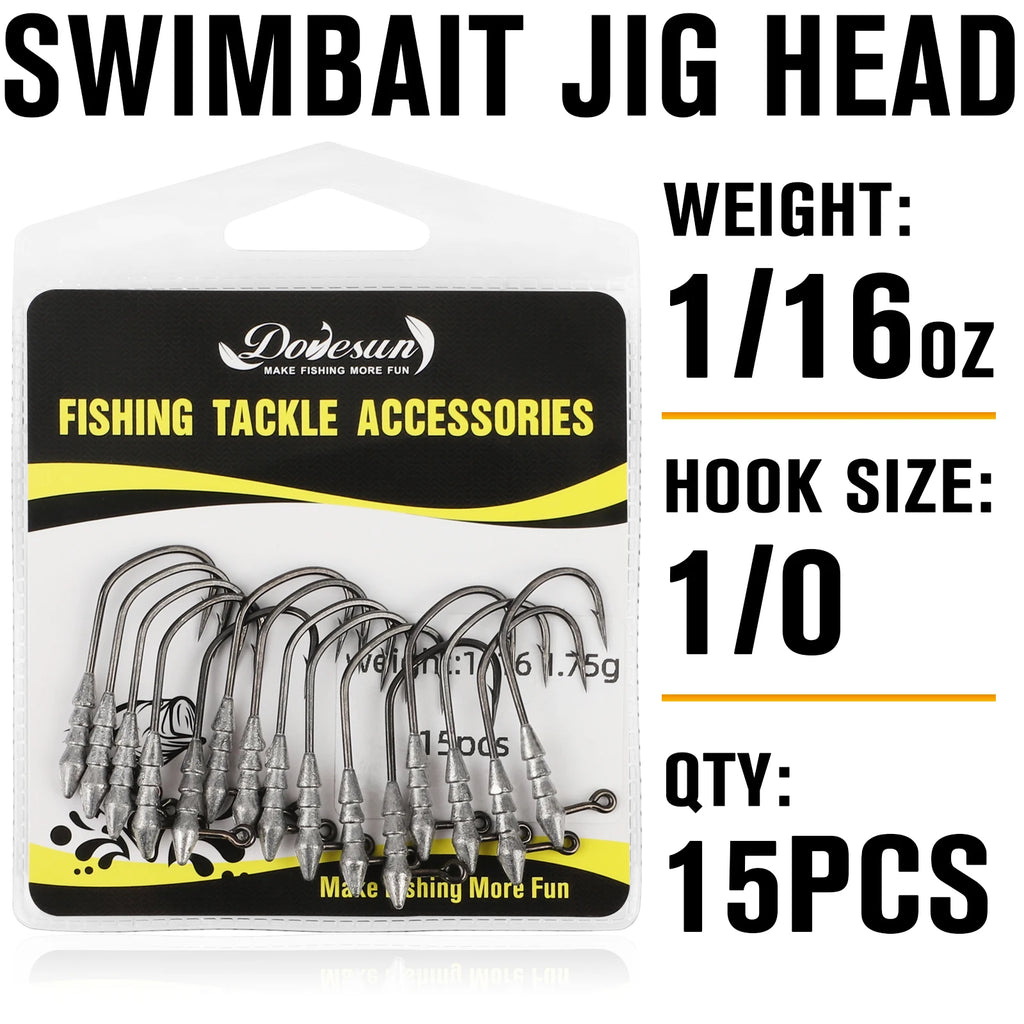 15PCS Hover Rig Jighead Swimbait Jig Heads