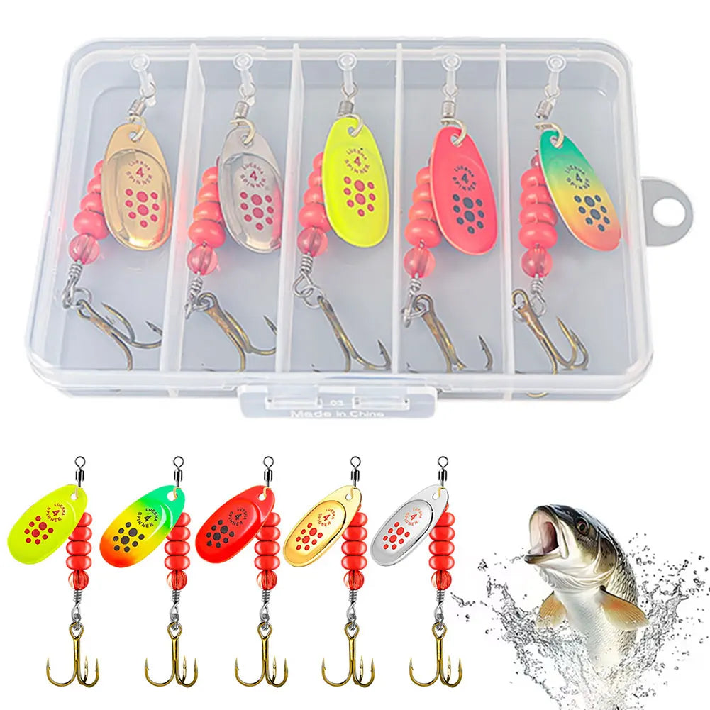 5pcs Metal Spoon Spinner Fishing Lure