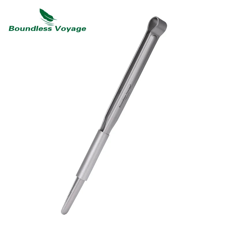 Boundless Voyage Titanium BBQ Tongs Ultralight Food