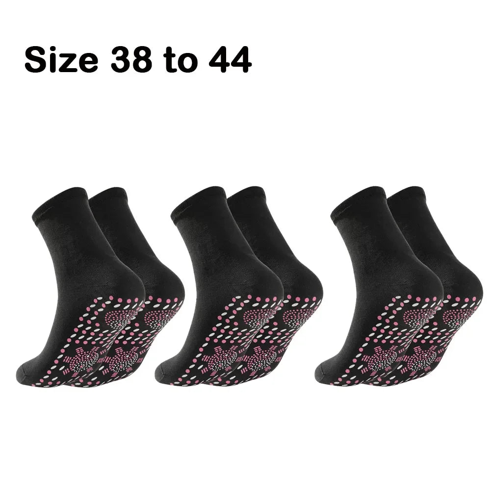 1pair Unisex Winter Warm Self-Heating Health Socks