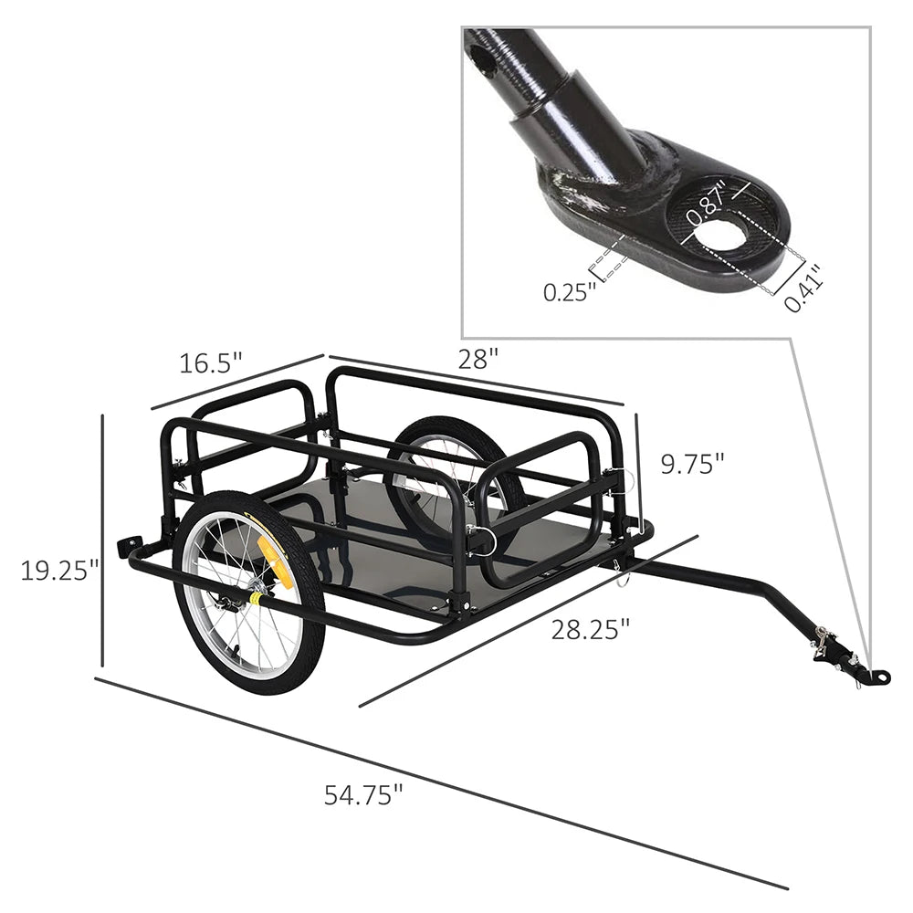Bike Cargo Trailer For Hefty Loads, Foldable