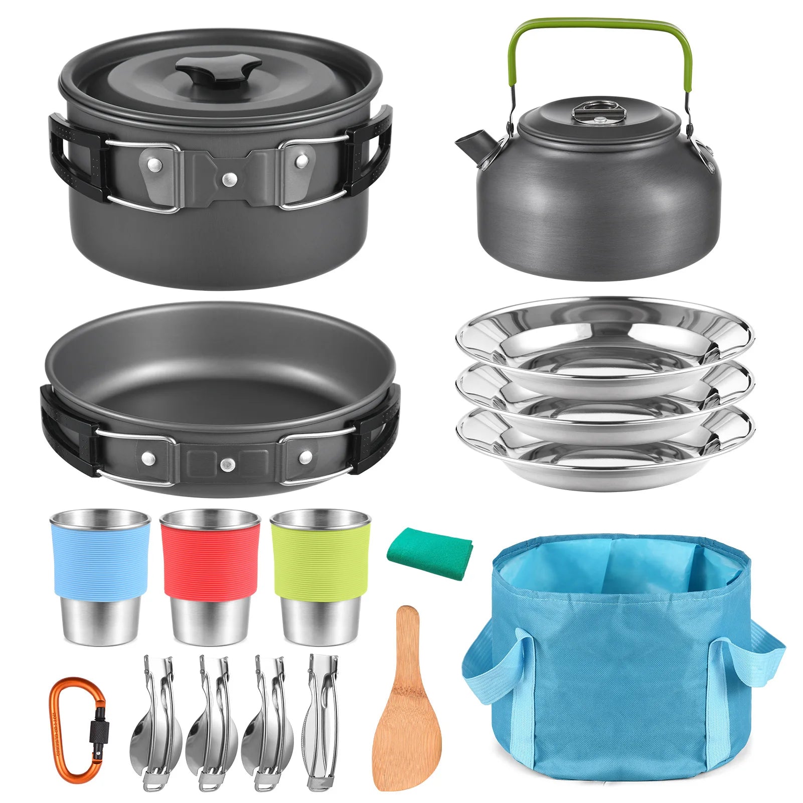 Backpacking Outdoors Camping Pot Set Portable Aluminum