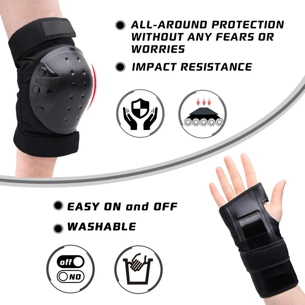 Kids/Adults Knee Elbow Pads Wrist Guards,