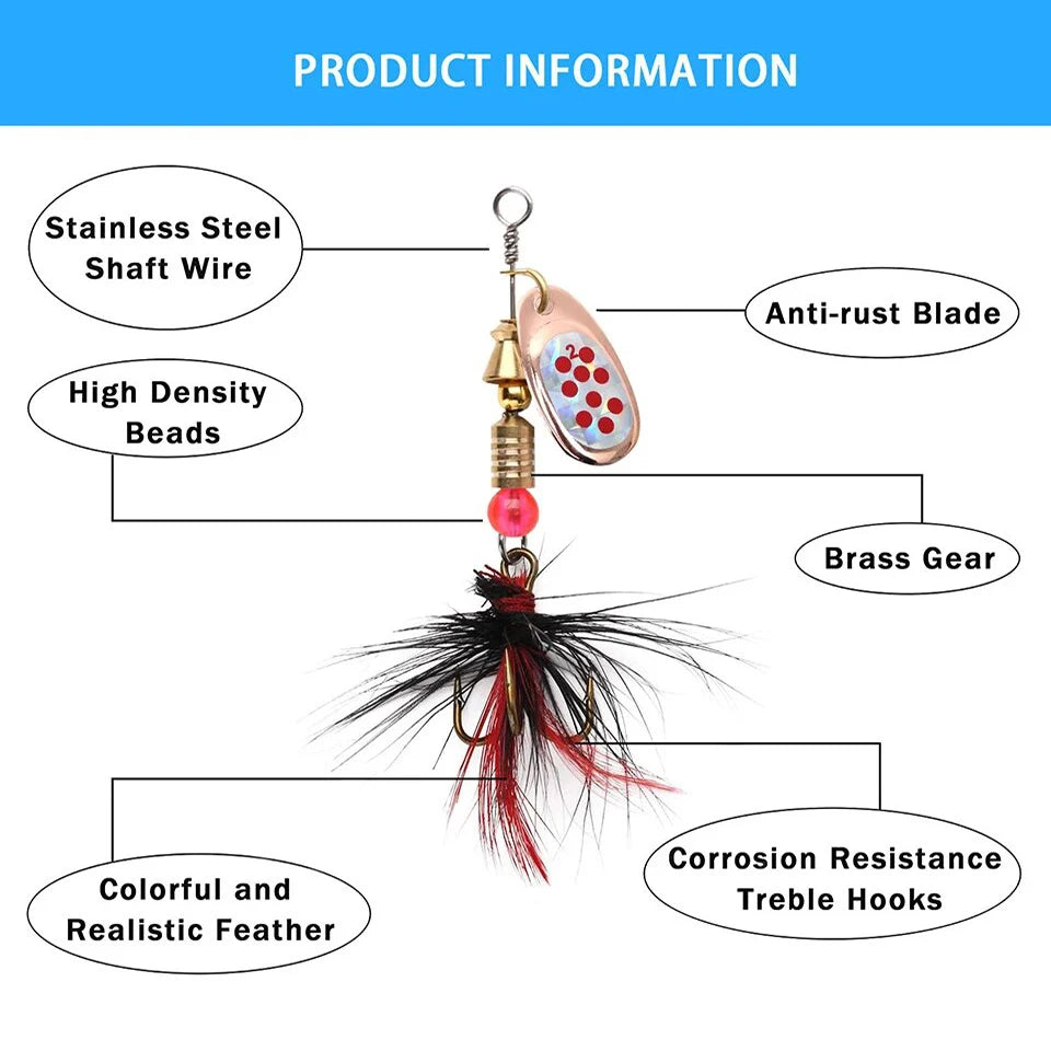 Metal Spoon Spinner Lure 2 to 8g