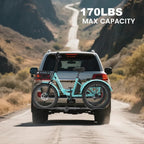 Heavyduty foldable trike hitch rack