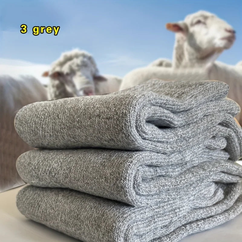 Men's Winter Warm Socks, Thick Towel Mid-Calf
