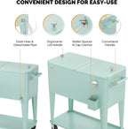 80 Quart Rolling Ice Chest, Portable Beverage