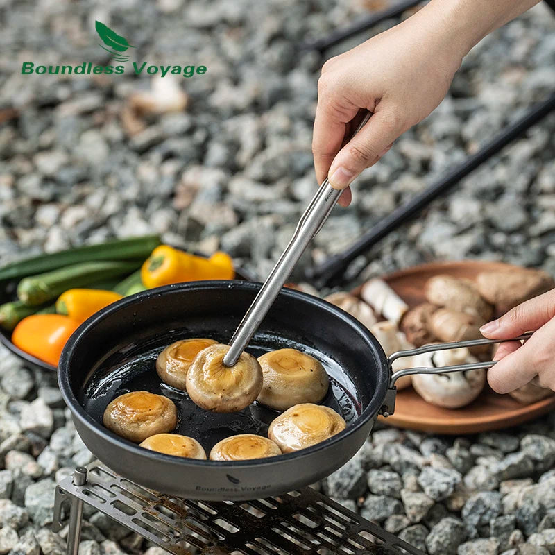 Boundless Voyage Titanium BBQ Tongs Ultralight Food
