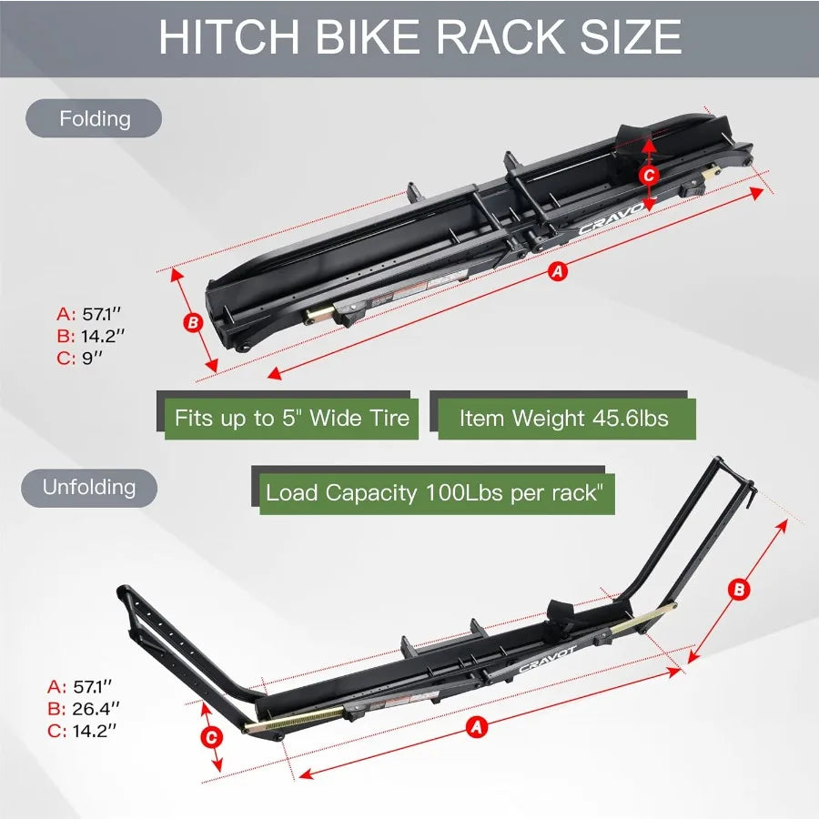 Expandable Hitch Bike Rack Accessory