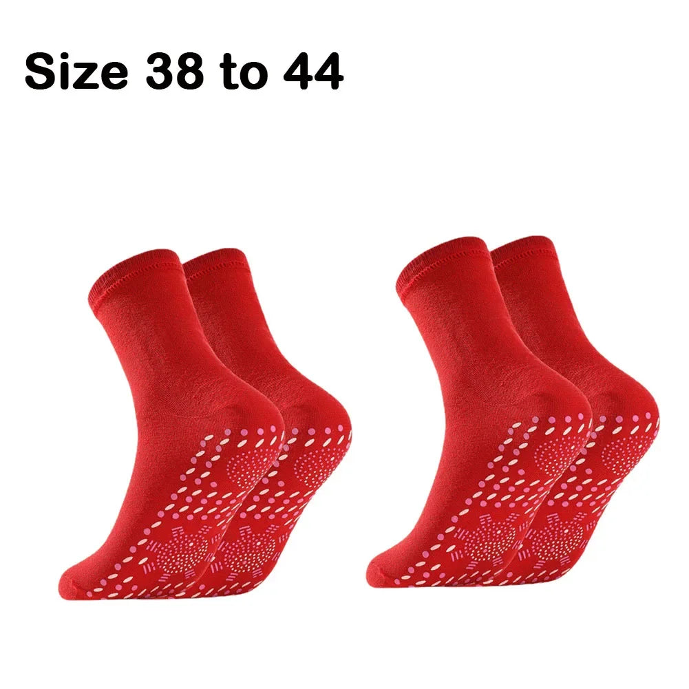 1pair Unisex Winter Warm Self-Heating Health Socks