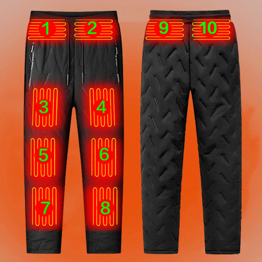 Unisex Heated Thermal Pants 10 Heating Zones