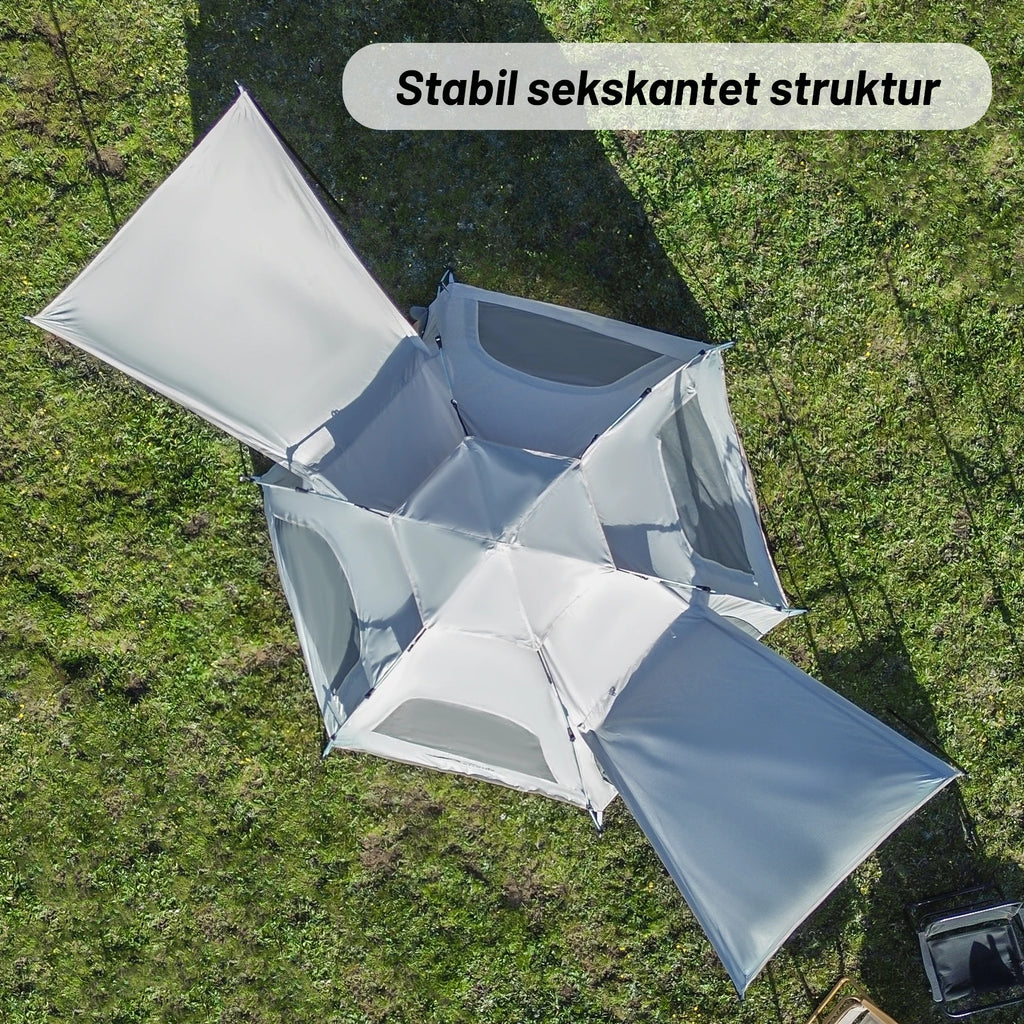 Spherical Hexagonal Camping Tent - Quick-Set Design